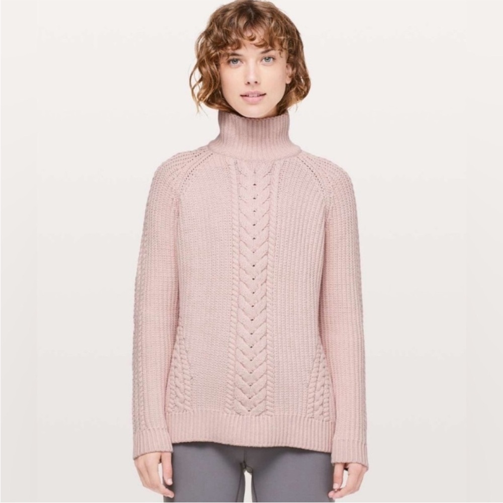 Lululemon Bring The Cozy Turtleneck Sweater in Misty Pink
